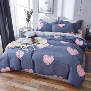 Комплект постельного белья Розовое сердце (двуспальный-евро)