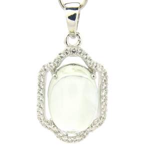 Срібна підвіска 925 проби 3,96 гр. з бразильським зеленим аметистом та топазами зі США 6,73 карат