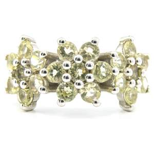 Срібна каблучка 925 проби 3,94 гр. з лимонними топазами з США 2,22 карат