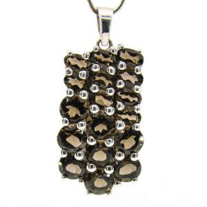 Срібна підвіска 925 проби 6,06  гр. з раухтопазами 5,5 карат