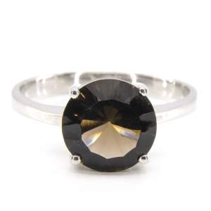 Срібна каблучка 925 проби 2,87 гр. з раухтопазом з США лазерної огранки 2,84 карат