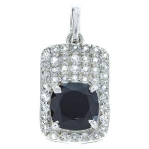 Серебряная подвеска 925 пробы 2,92 гр. с индийским ониксом и топазами 1,92 карат Серебряная подвеска 925 пробы 2,92 гр. с индийским ониксом и топазами 1,92 карат