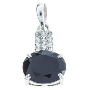 Серебряная подвеска 925 пробы 1,83 гр. с индийским ониксом и топазами 2,25 карат Серебряная подвеска 925 пробы 1,83 гр. с индийским ониксом и топазами 2,25 карат