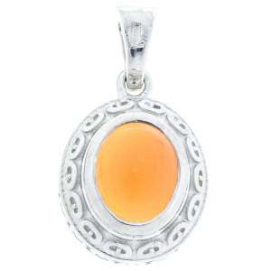 Срібна підвіска 925 проби 3,69 гр. з мексиканським вогняним опалом класу AAA 1,77 карат