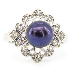 Серебряное кольцо 925 пробы 3,79 г с черным жемчугом в. Таити Серебряное кольцо 925 пробы 3,79 г с черным жемчугом в. Таити