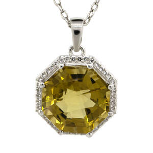 Срібна підвіска 925 проби 4,73 г з болівійським геліодором та топазами 14,17 карат з колекції 