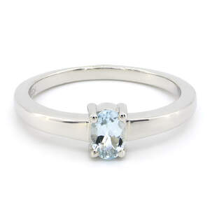 Серебряное кольцо 925 пробы 2,5 гр. с кенийским аквамарином 0,39 карат