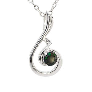 Серебряная подвеска 925пр 1,84г с черным эфиопским опалом АААА 0,35к