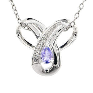 Серебряная подвеска 925 пробы 2,58 гр. с танзанитом класса АААА и белыми топазами с США 0,45 карат