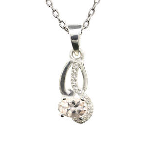 Серебряная подвеска 925 пробы 1,69 г с бразильским морганитом класса AAAA 0,81 карат