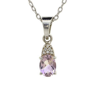 Серебряная подвеска 925 пробы 1,48 г с боливийским аметринoм и белыми топазами 1,03 карат