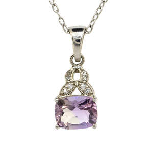 Срібна підвіска 925 проби 2,04 г з болівійським аметринoм та білими топазами 2,67 карат