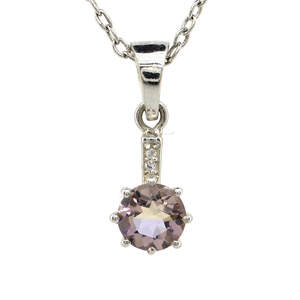 Срібна підвіска 925 проби 1,6 г з болівійським аметринoм та білими топазами 1,18 карат