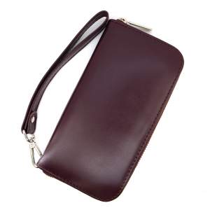 Портмоне Roberto Rietti з натуральної шкіри кольору бордо