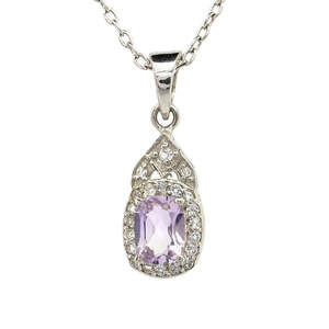 Серебряная подвеска 925 пробы 2,12 г с боливийским аметринoм и белыми топазами 1,51 карат