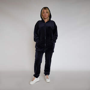 Спортивний костюм на змійці синього кольору Спортивний костюм на змійці синього кольору