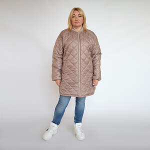 Куртка на синтепоні кольору капучіно Куртка на синтепоні кольору капучіно