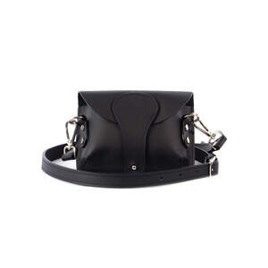 Клатч женский Roberto Rietti из натуральной кожи черного цвета (крейзи)