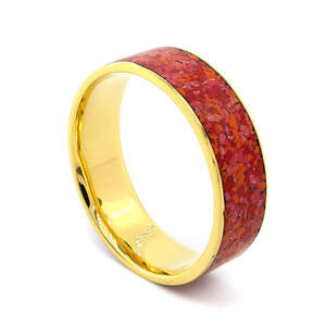 Каблучка в позолоті 750 проби з ювелірною емаллю Каблучка в позолоті 750 проби з ювелірною емаллю