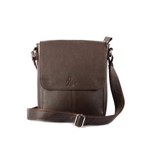 Сумка чоловіча Roberto Rietti з натуральної шкіри коричневого  кольору