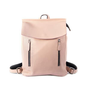 Рюкзак Roberto Rietti з натуральної шкіри пудрового кольору 