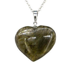 Підвіска 8,39 гр. з лабрадоритом 37,2 карат у покритті родієм