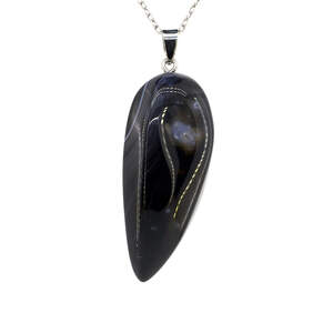 Підвіска 30,8 гр. з агатом 150 карат у покритті родієм