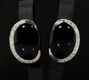 Серебряные серьги 925 пробы с золотом 375 пробы 16,06 г Оніксами 24,7 карат Серебряные серьги 925 пробы с золотом 375 пробы 16,06 г Оніксами 24,7 карат