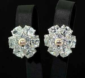 Срібні сережки 925 проби з золотом 375 проби 10,27 г з цирконами 7,26 карат Срібні сережки 925 проби з золотом 375 проби 10,27 г з цирконами 7,26 карат