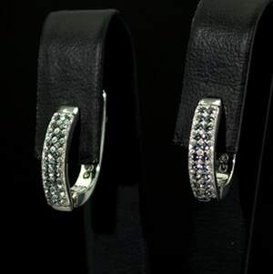 Срібні сережки 925 проби 2,84 г з зеленими Турмалінами Nano 0,55 карат Срібні сережки 925 проби 2,84 г з зеленими Турмалінами Nano 0,55 карат