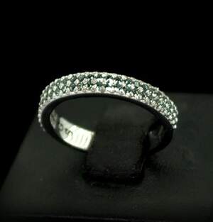 Срібна каблучка 925 проби 2,43 г з зеленими Турмалінами Nano 0,5 карат Срібна каблучка 925 проби 2,43 г з зеленими Турмалінами Nano 0,5 карат