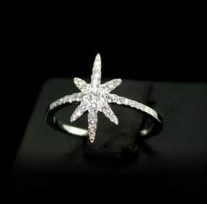 Срібна каблучка 925 проби 1,21 г з Фіанітами 0,81 карат Срібна каблучка 925 проби 1,21 г з Фіанітами 0,81 карат