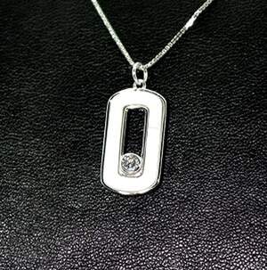 Срібне кольє 925 проби 2,81 г з Перламутром та фіанітами 1,72 карат Срібне кольє 925 проби 2,81 г з Перламутром та фіанітами 1,72 карат