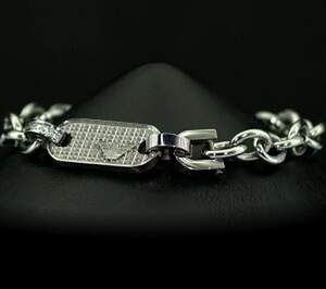 Браслет з родієвим напиленням з цирконами, репліка GA Браслет з родієвим напиленням з цирконами, репліка GA