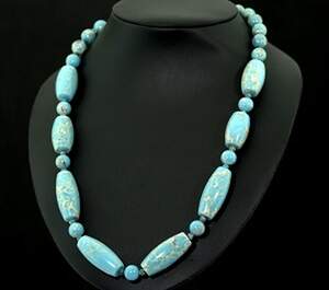 Намисто з Бірюзою 422 карат, застібка в позолоті Намисто з Бірюзою 422 карат, застібка в позолоті