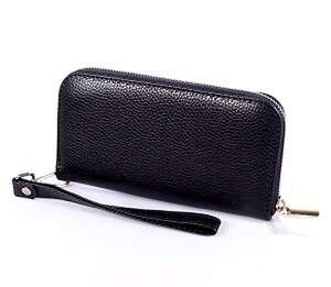 Портмоне Firetto з натуральної шкіри темно-синього кольору