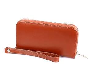 Портмоне Firetto з натуральної шкіри коричневого кольору