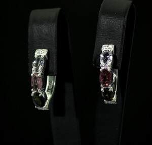 Срібні сережки 925 проби 4,36 г з бразильськими Турмалінами та фіанітами 2,89 карат Срібні сережки 925 проби 4,36 г з бразильськими Турмалінами та фіанітами 2,89 карат