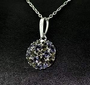 Срібна підвіска 925 проби 3,25 г з кольоровими Альпінітами та цирконами 3,45 карат