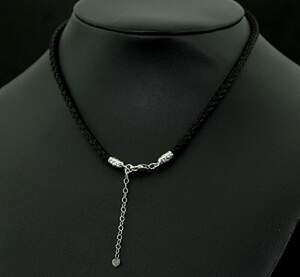 Шнур зі срібною застібкою 925 проби 5,53  г, 44-49 см