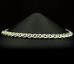 Срібний браслет 925 проби 5,9 г, плетіння Подвійний панцир