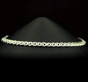 Срібний браслет 925 проби 3,35 г, плетіння Подвійний панцир