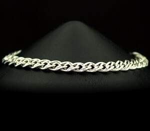 Срібний браслет 925 проби 9,55 г, плетіння Подвійний панцир