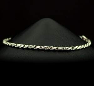 Срібний браслет 925 проби 3,2 г, плетіння Мотузка