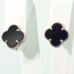 Серебряные серьги 925 пробы 2,81 г с Оніксами 3 карат