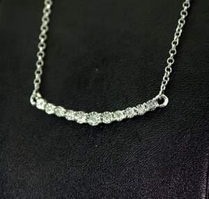 Срібне кольє 925 проби 5,31 г з білими африканськими Діамантами VVS1 0,08 карат