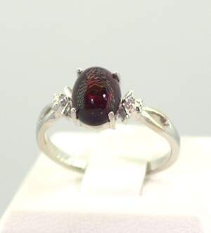 Срібна каблучка 925 проби 2,43 г з чорним ефіопським Опалом класу АААА та топазами зі США 1,2 карат