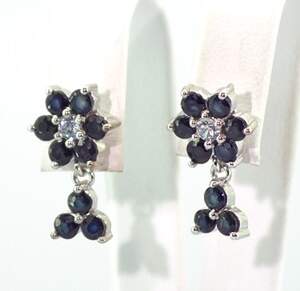 Срібні сережки 925 проби 3,65 г з блакитними шрі-ланкійськими Сапфірами класу АААА та топазами зі США 2,57 карат