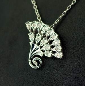 Срібна підвіска 925 проби 4,55 г з білими африканськими Діамантами VVS1 0,11 карат