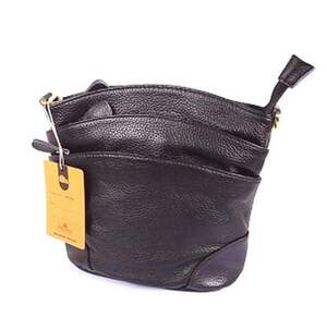 Жіноча сумка Vintage з натуральної шкіри чорного кольору